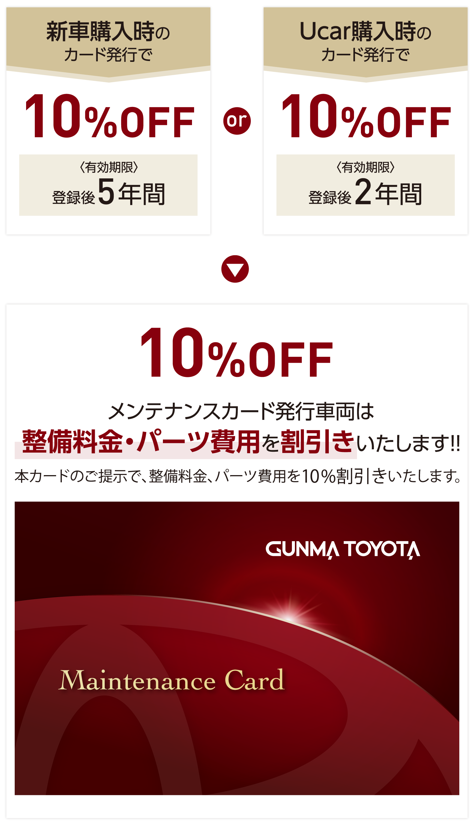 メンテナンスカード | 群馬トヨタ | 群馬トヨタグループ