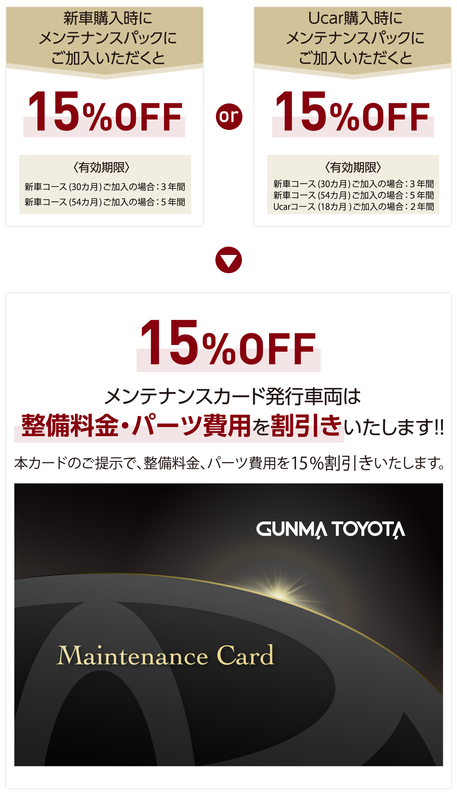 メンテナンスカード | 群馬トヨタ | 群馬トヨタグループ